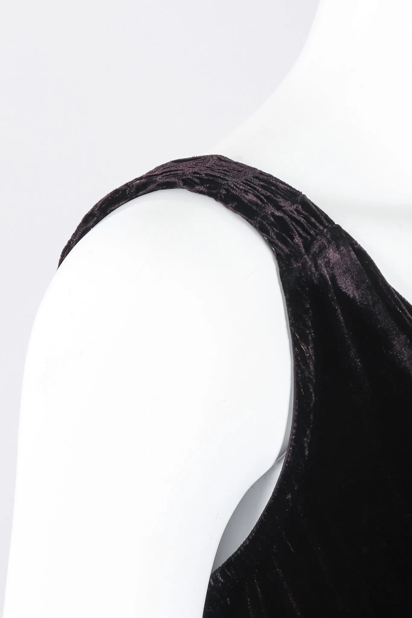 Bias Velvet Cowl Dress