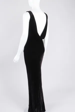 Bias Velvet Cowl Dress