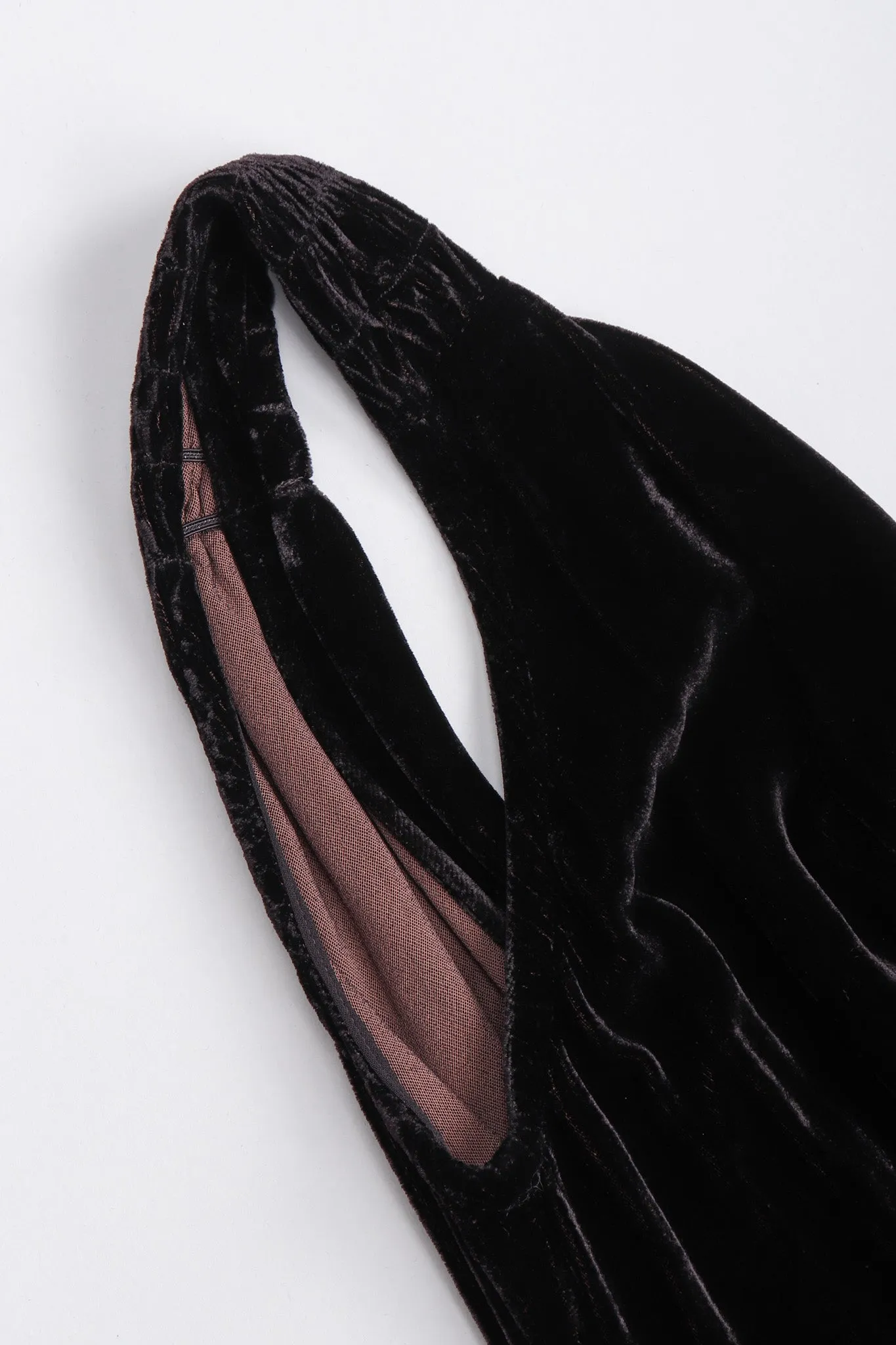 Bias Velvet Cowl Dress