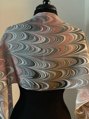 Big Stripes Neutral Patterned Habotai Silk