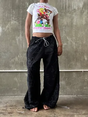 BLACK FLORDUROY PANTS by BusyBdy