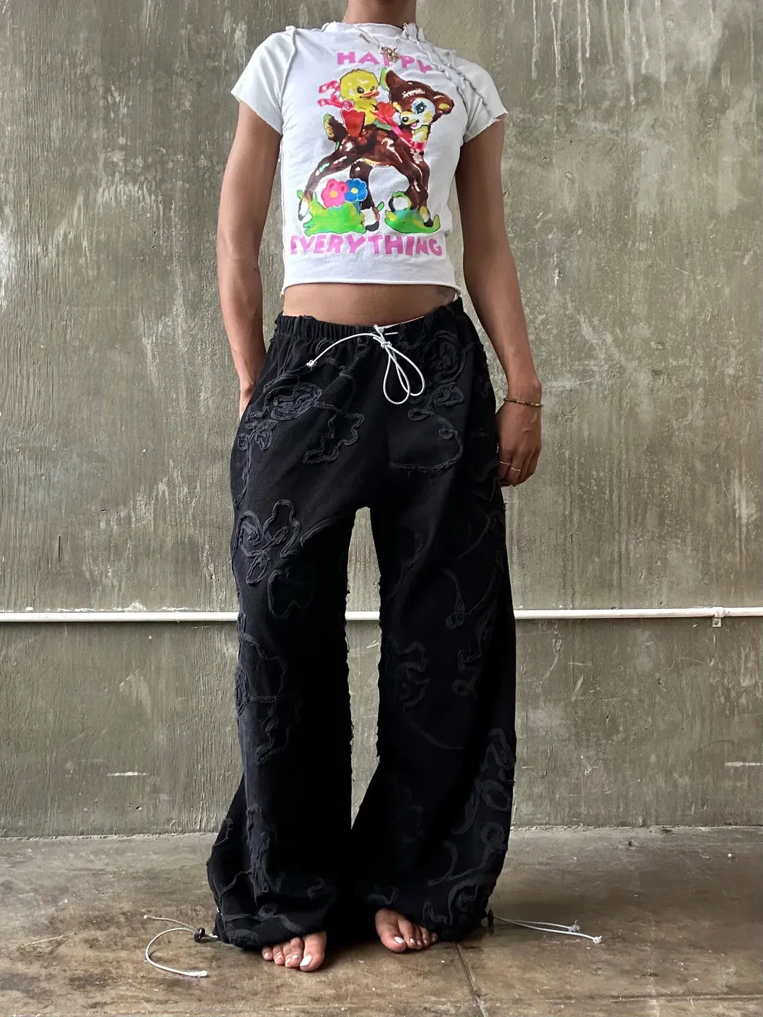 BLACK FLORDUROY PANTS by BusyBdy