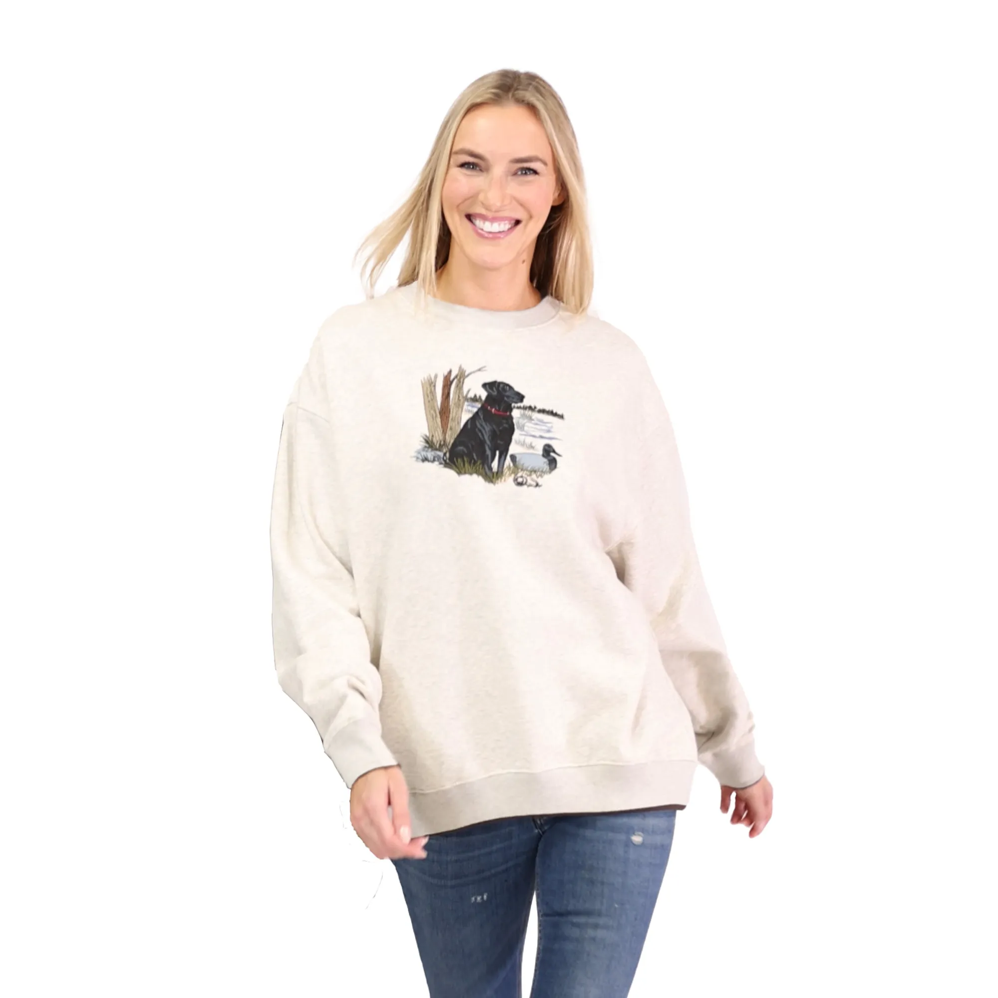 Black Lab Embroidered Sweatshirt