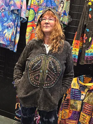 Black Peace Sign Jacket