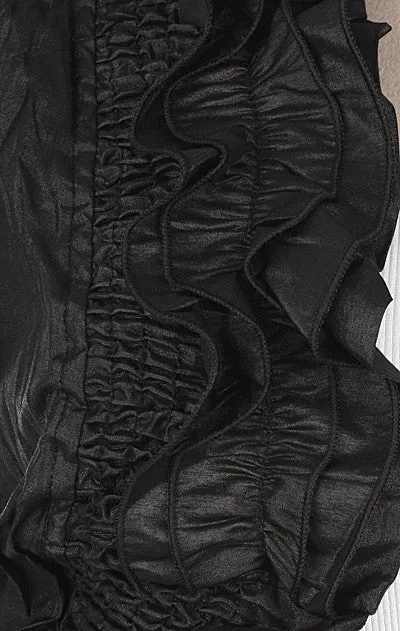Black Ruffled Bolero Jacket Short Sleeve Ruffled Black Bolero Jacket