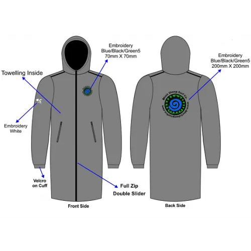 Black Sheep Surf Co Waterproof Changing Robe - Junior Red-Black-Green-Blue-Grey