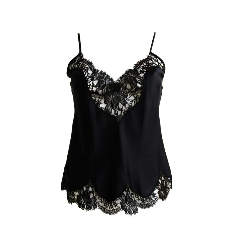 Black Silk & Lace Camisole