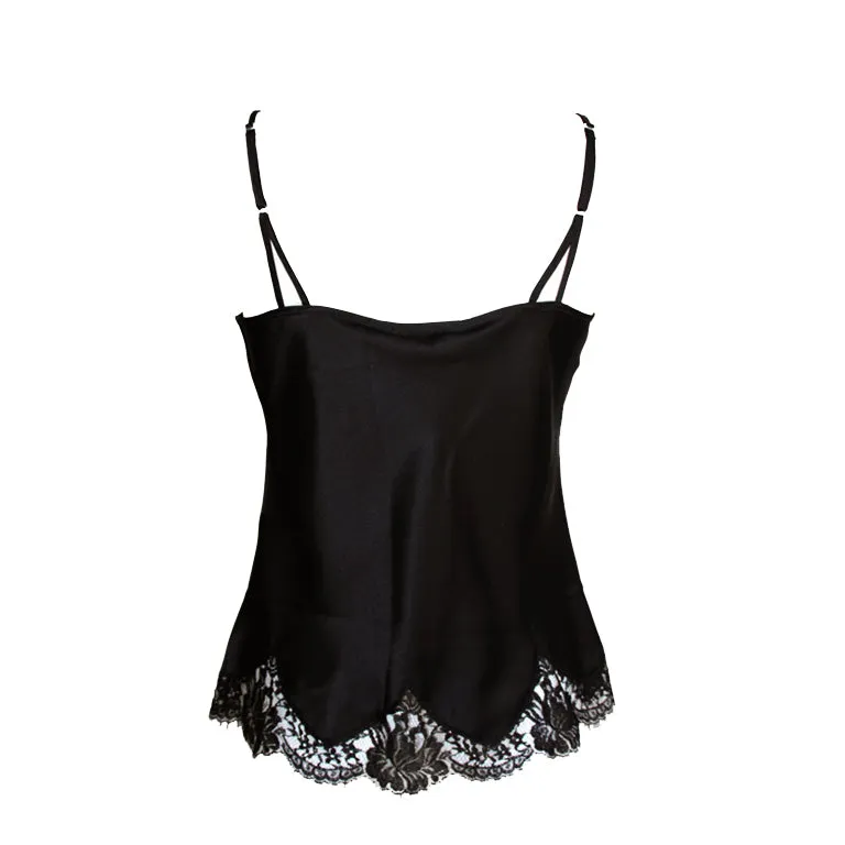 Black Silk & Lace Camisole
