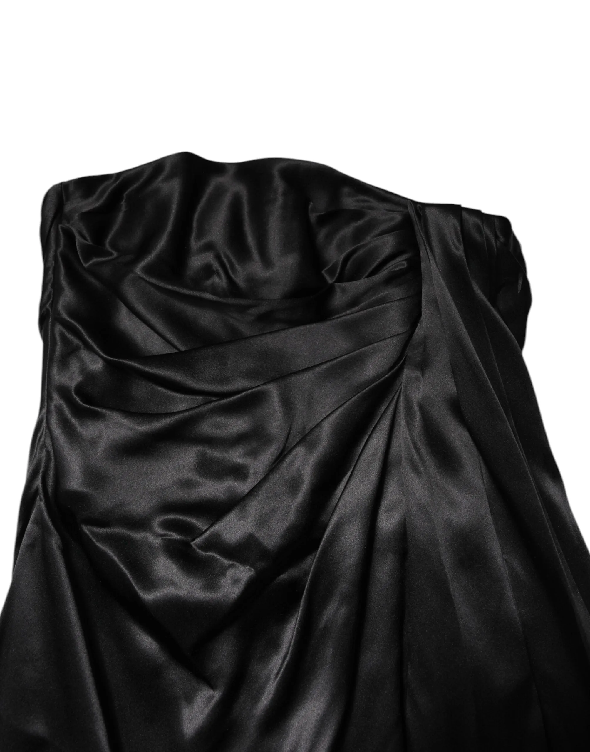 Black Strapless Sheath A-line Mini Dress