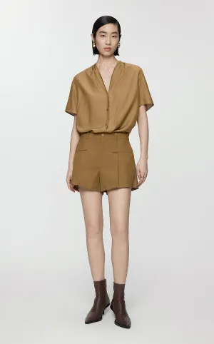 Blouse/JNBY V-neck Loose-fitting Short-sleeved Blouse