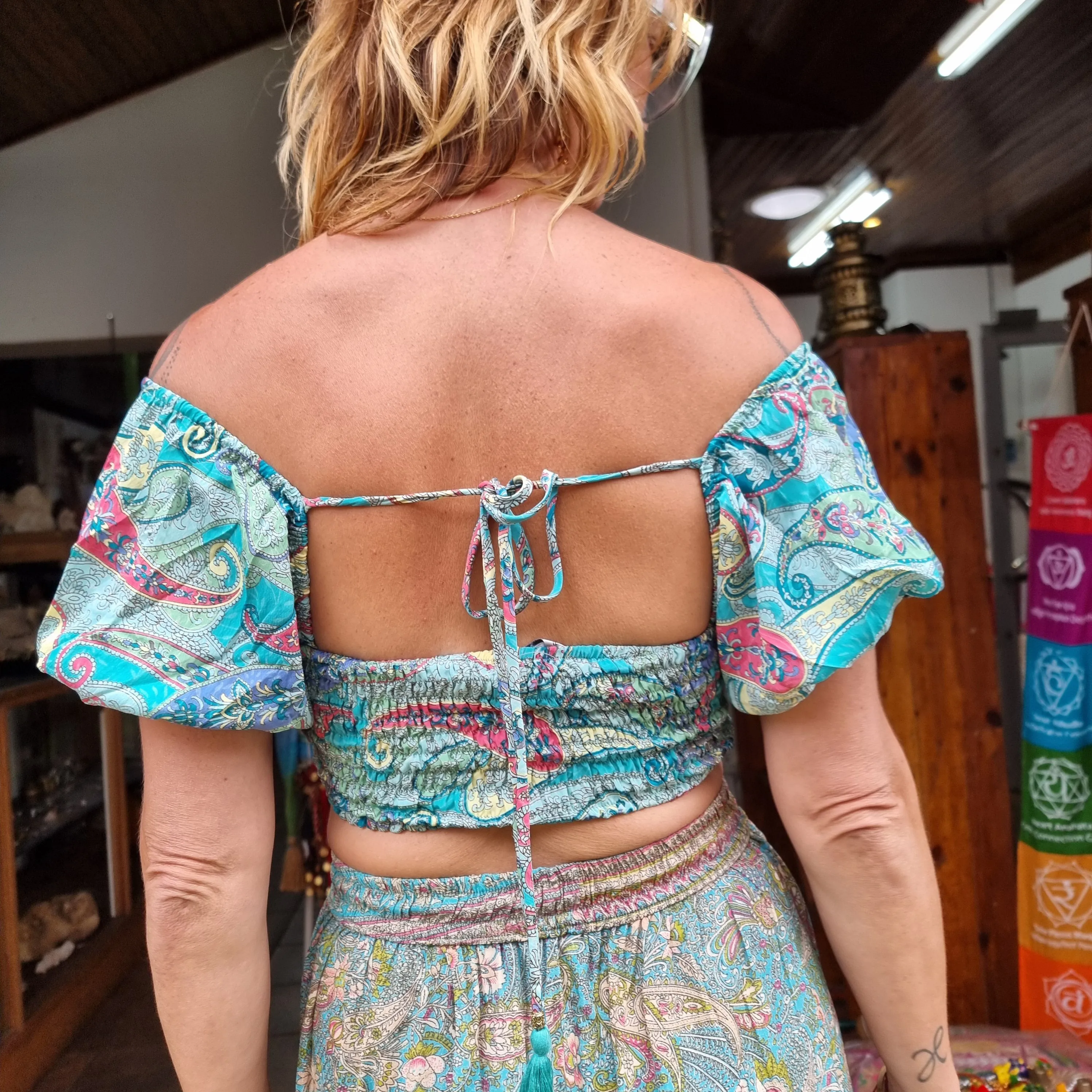 Blue Lagoon Silk Top