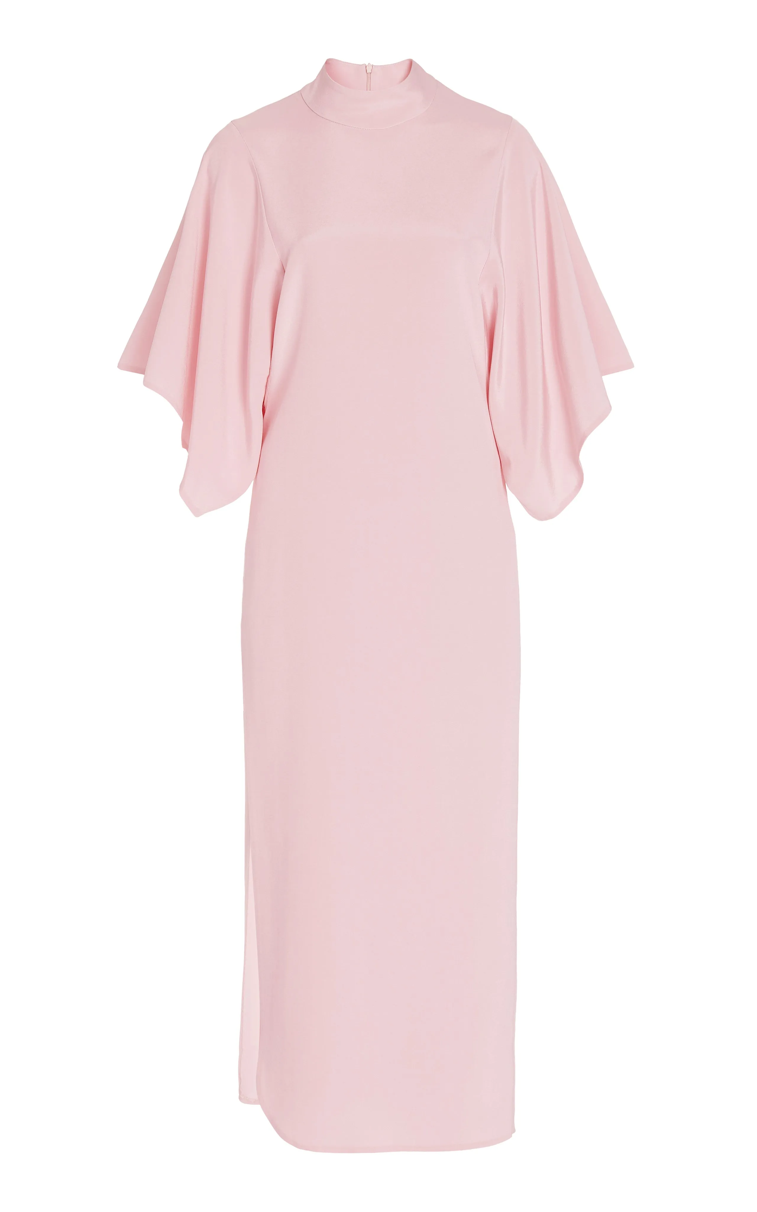 Blush Pink Mock Neck Sheath Dress