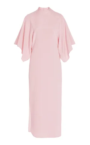Blush Pink Mock Neck Sheath Dress