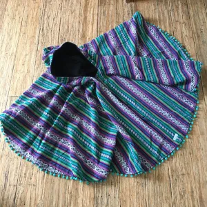 Boho Poncho - Aztec Green