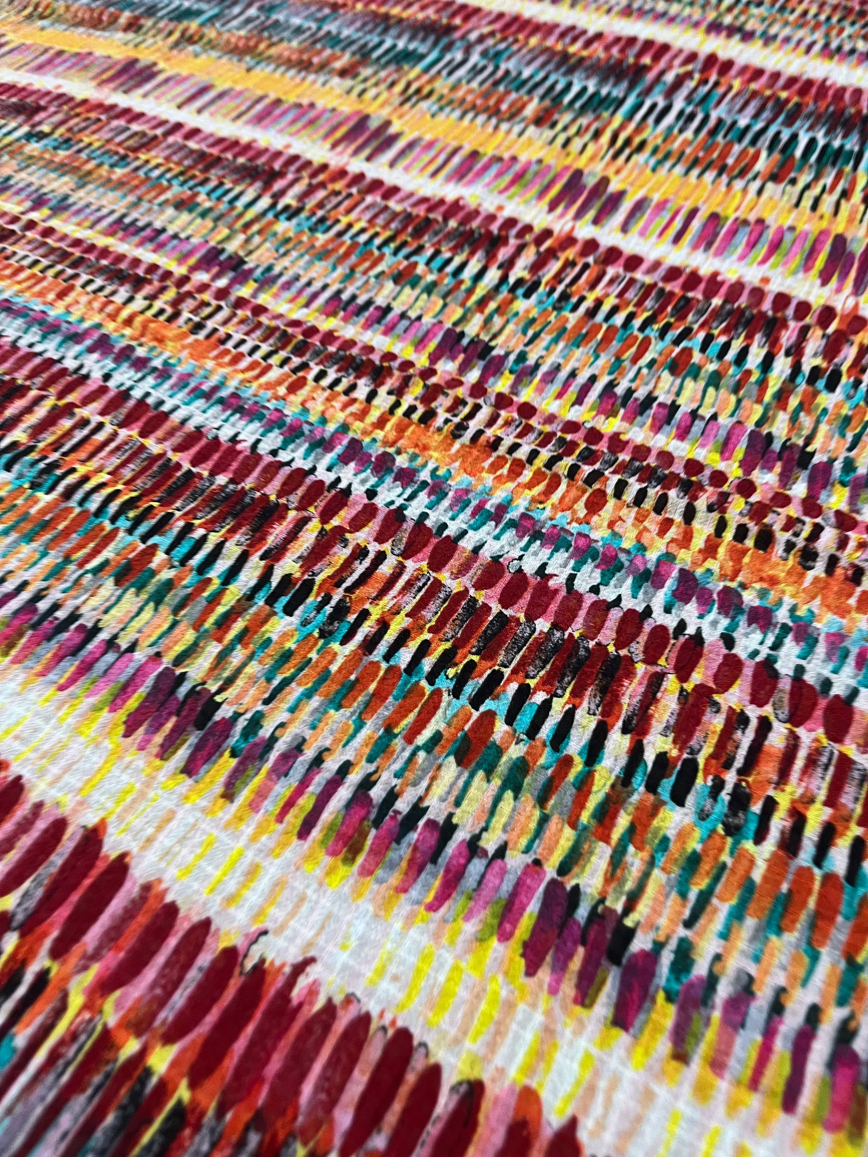 C02 ISABELLE 002 Seersucker ethnical stripes print