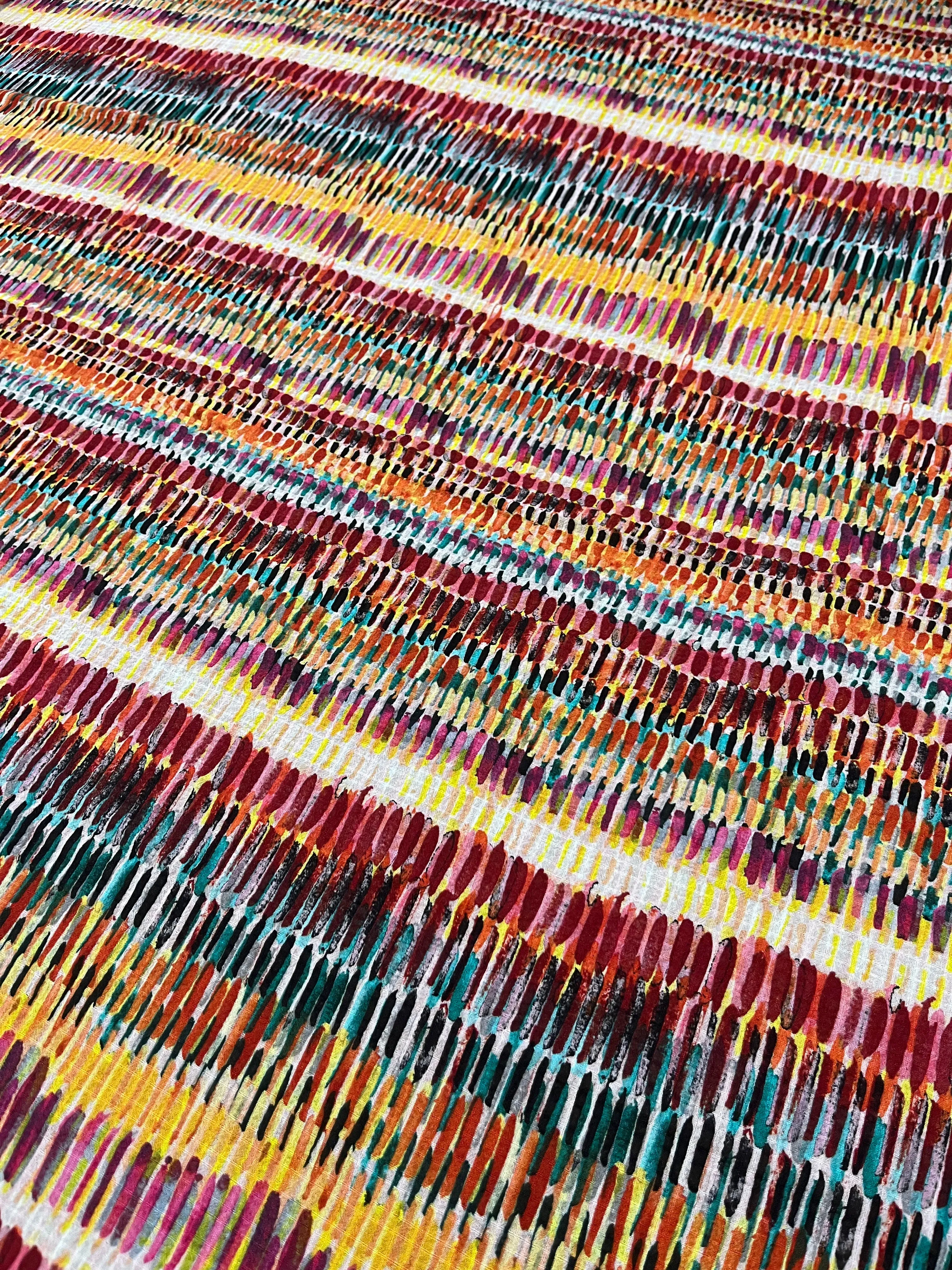 C02 ISABELLE 002 Seersucker ethnical stripes print