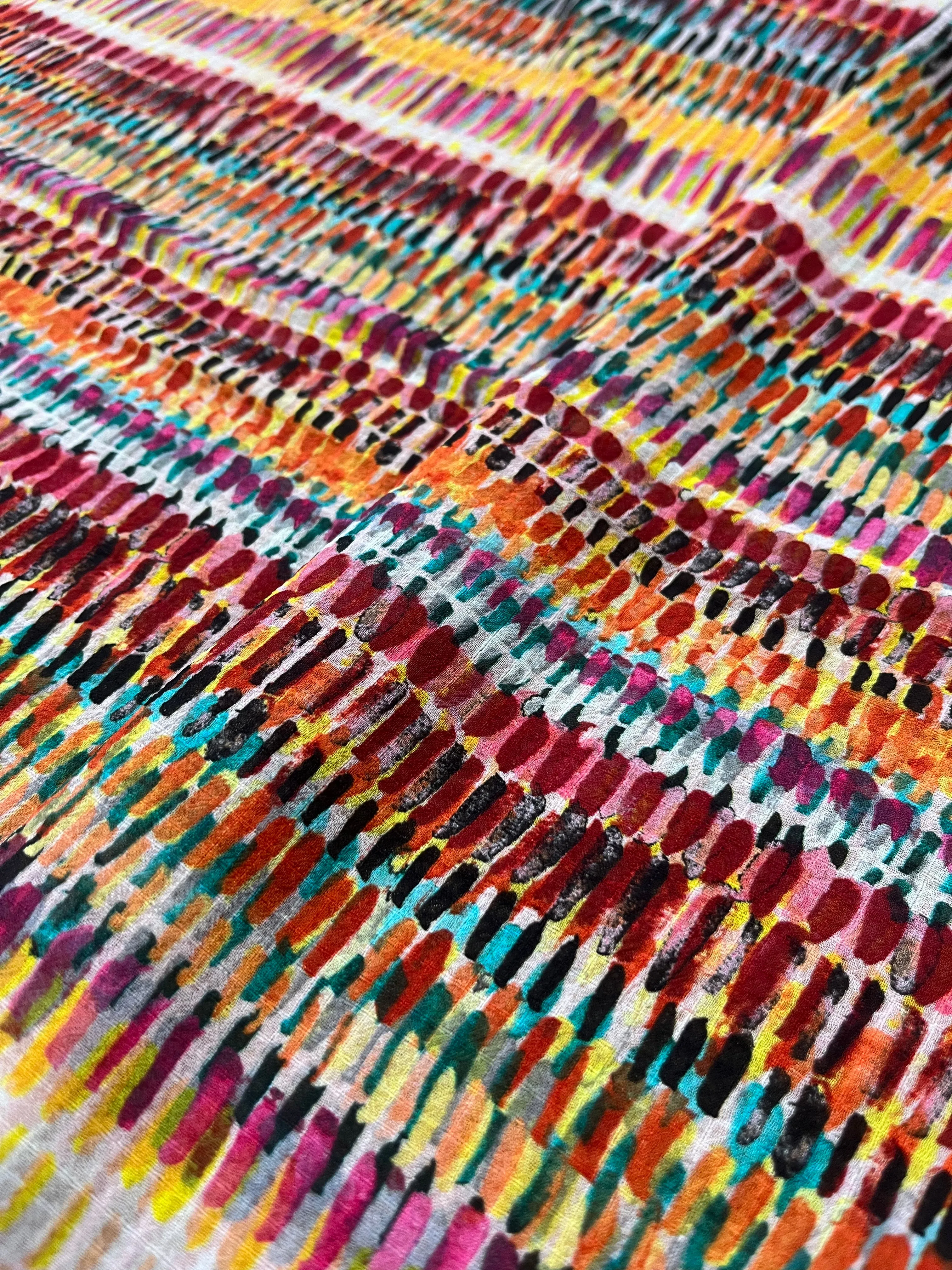 C02 ISABELLE 002 Seersucker ethnical stripes print