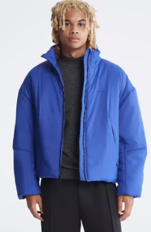 Calvin Klein Long Mock Neck Puffer - 40JM519- Purple