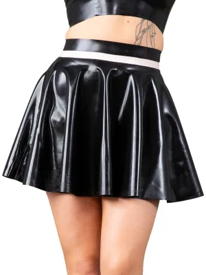 Candy-Coated Latex Skater Skirt In Porcelain - Limited Edition