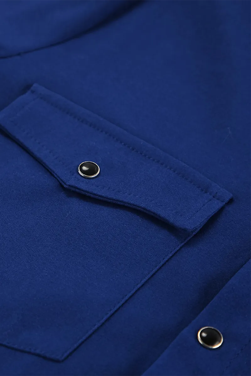 Casual Daily Buttons Turndown Collar Blouses