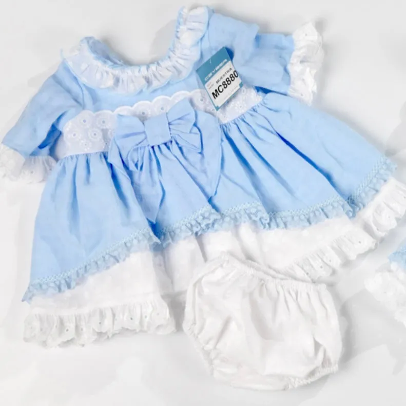 Ceyber Baby Girls Blue Puffball Style Dress 3M-36M