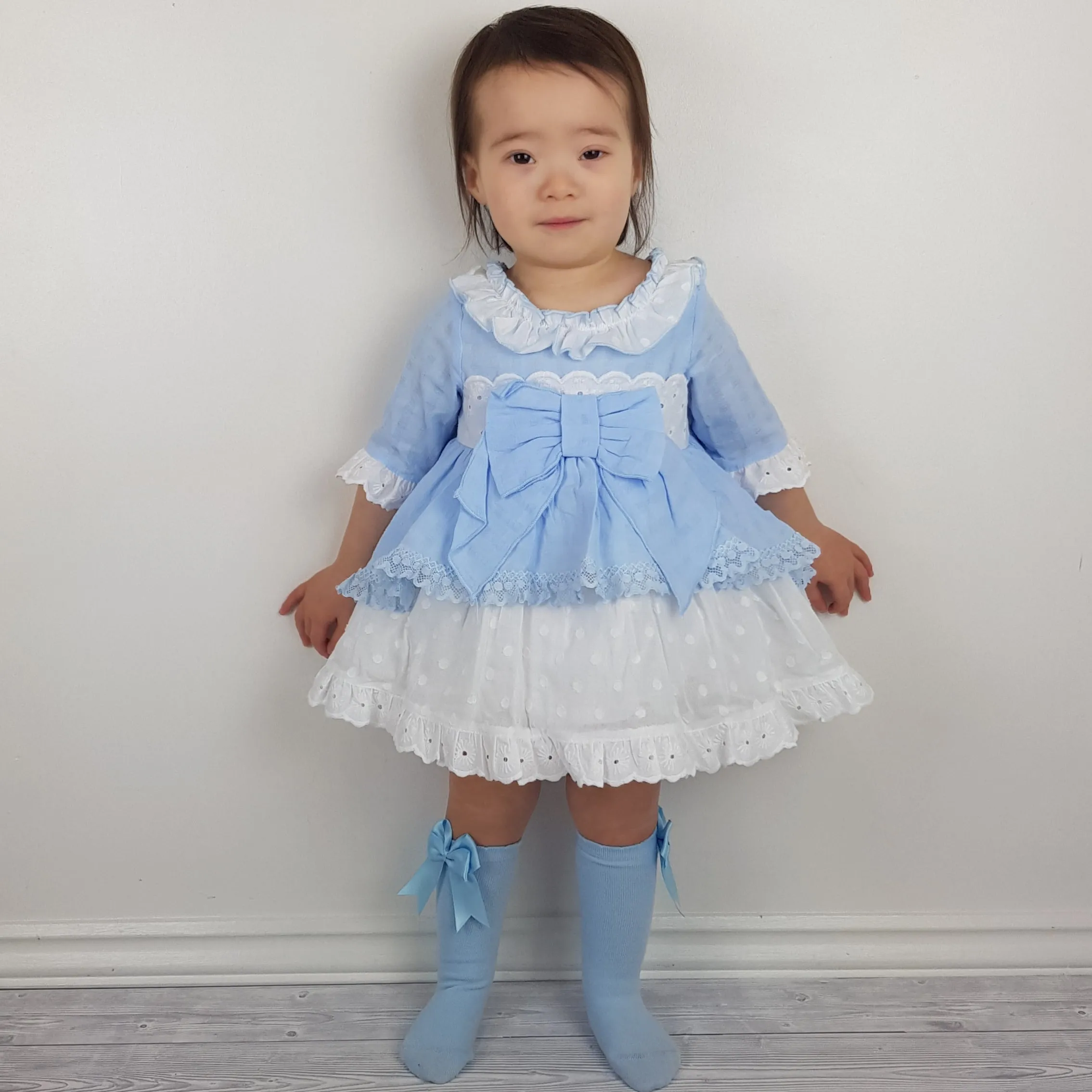 Ceyber Baby Girls Blue Puffball Style Dress 3M-36M