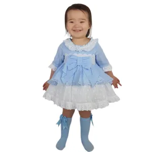 Ceyber Baby Girls Blue Puffball Style Dress 3M-36M