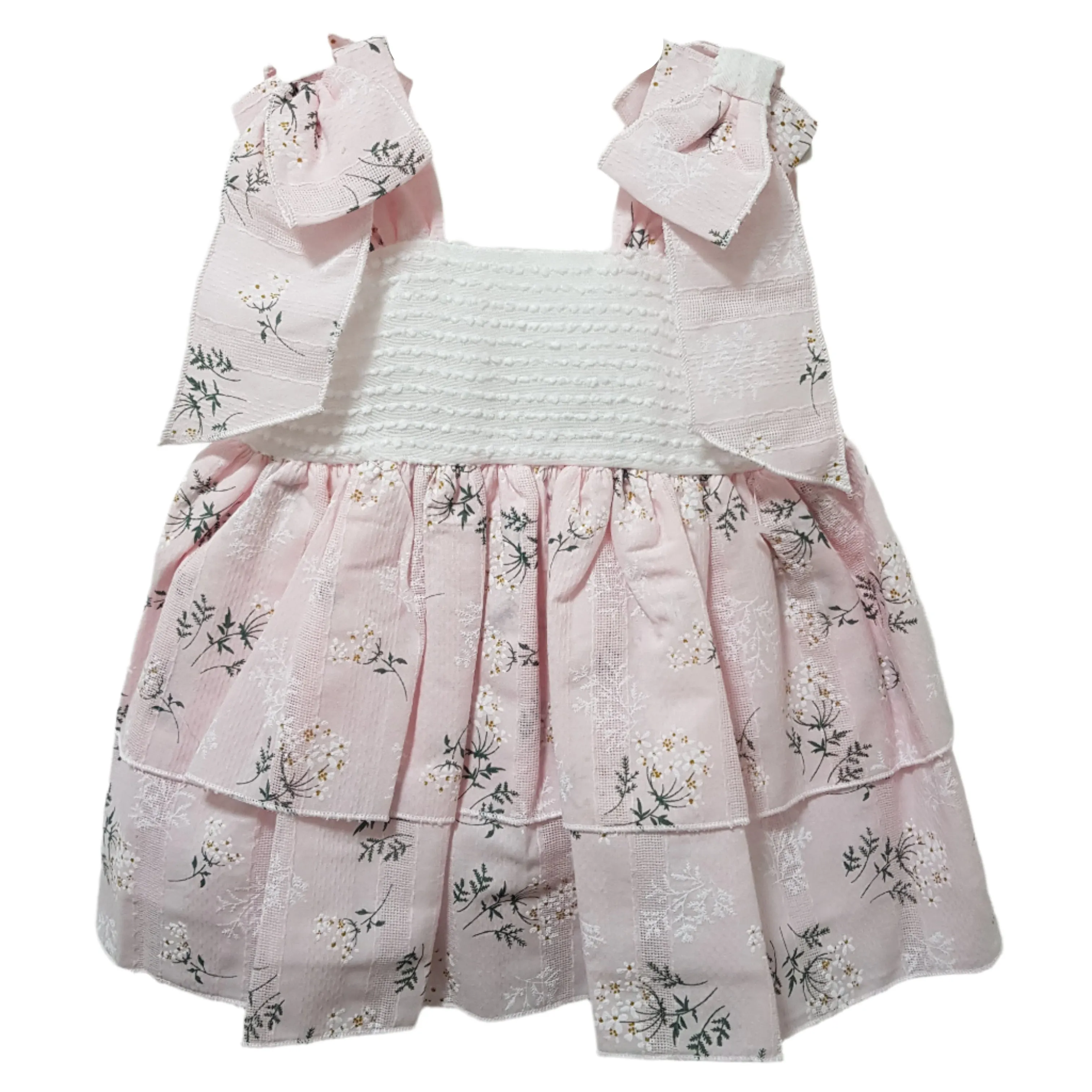 Ceyber Baby Girls Bow Shoulder Floral Dress