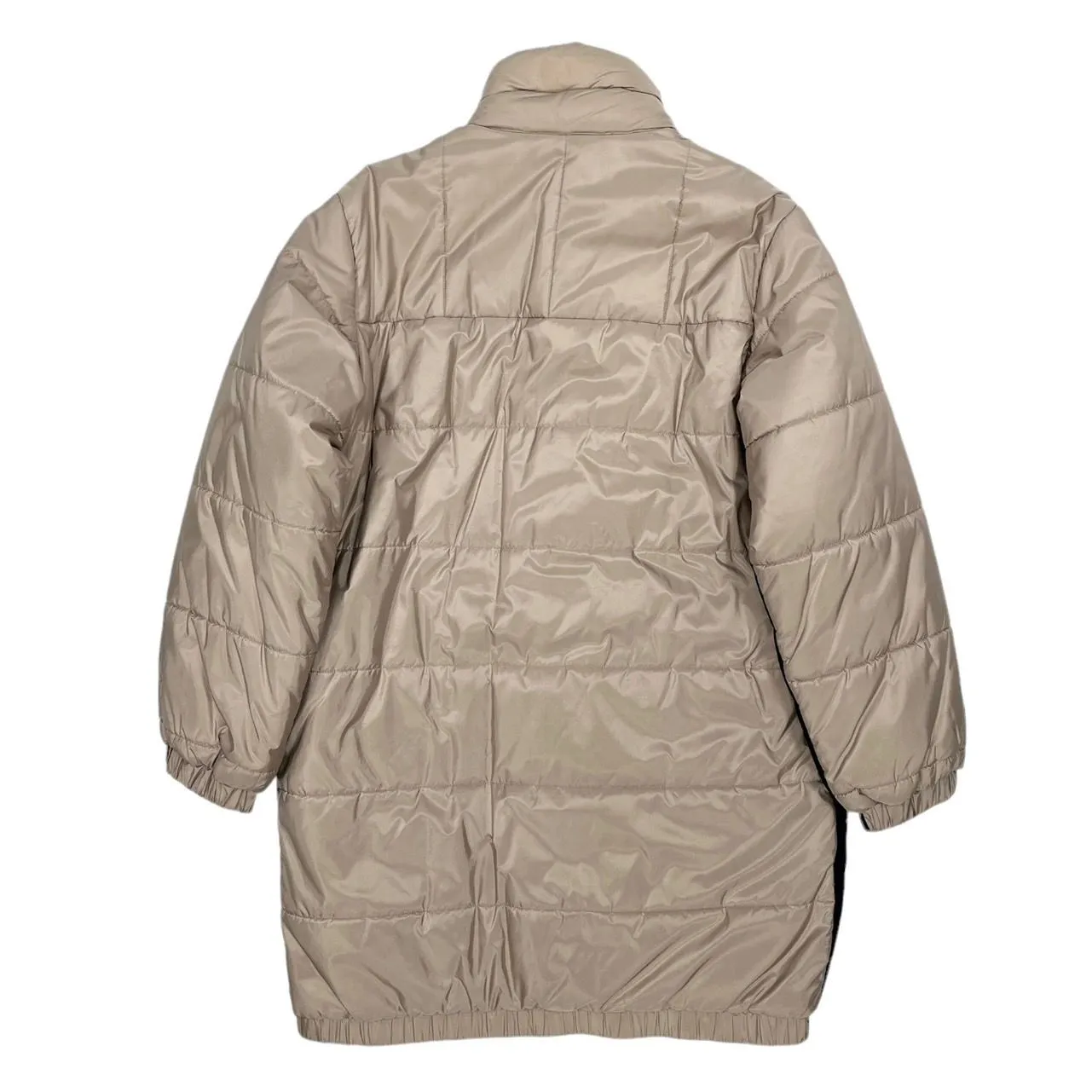 Chanel Beige Logo Trim Long Puffer