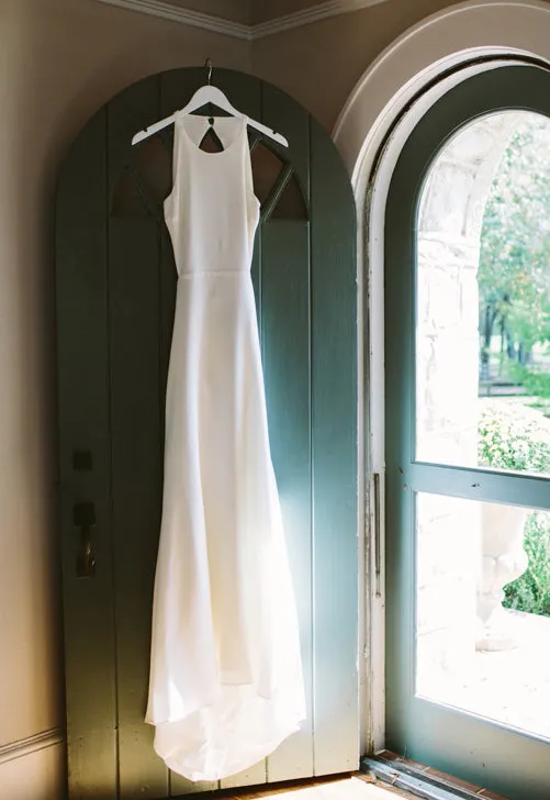 Charming Sheath Open-Back Sleeveless Simple Design Wedding Dresses, FC1654