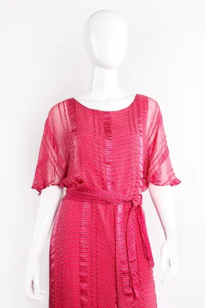 Chiffon Print Butterfly Sleeve Dress