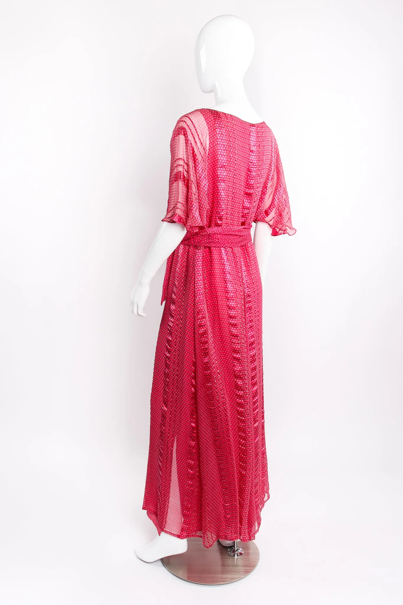 Chiffon Print Butterfly Sleeve Dress