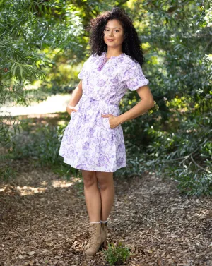 Chloe Floral Toile Short Dress
