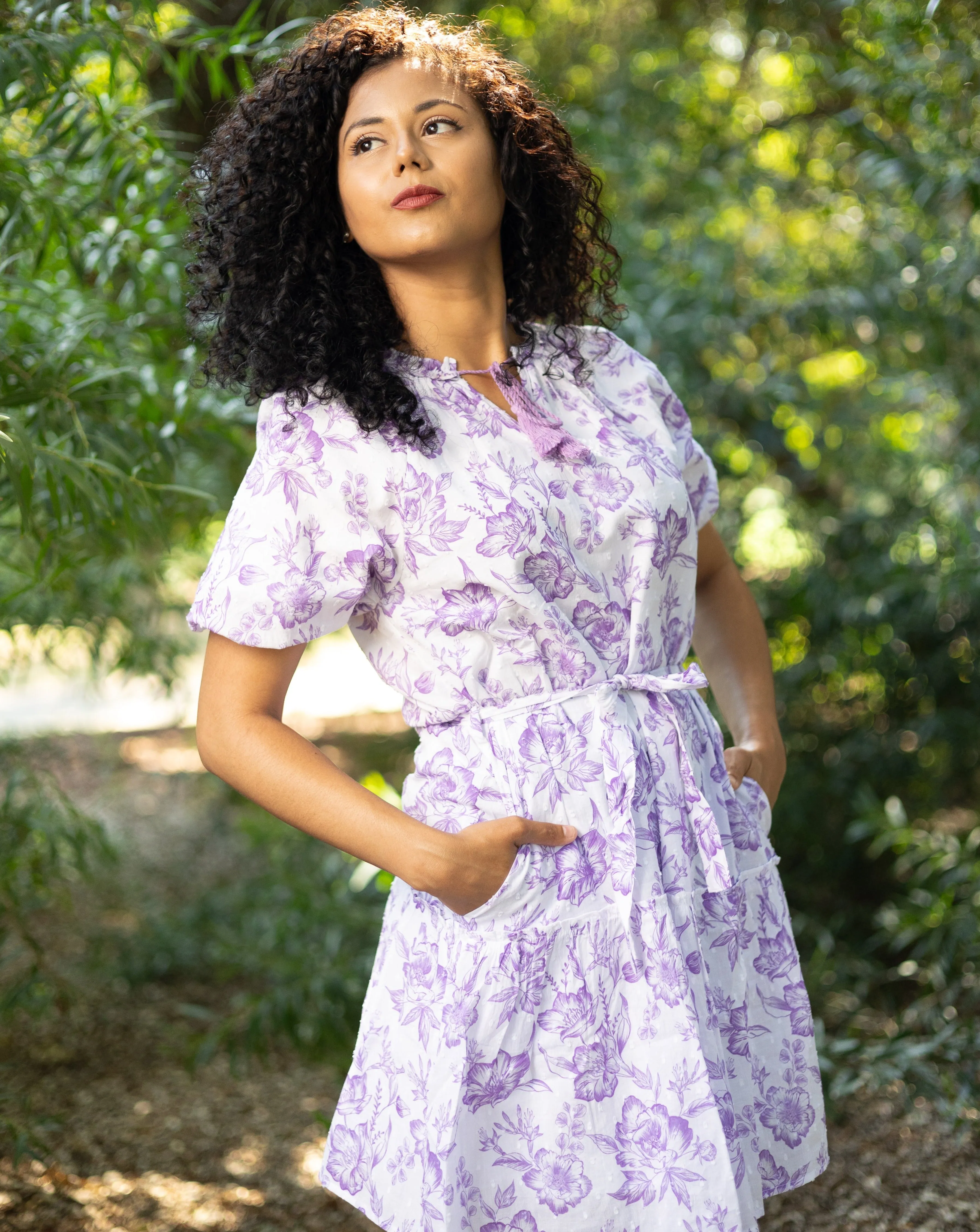 Chloe Floral Toile Short Dress