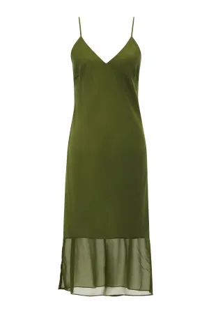 Classic Sheer Bottom Slip Sage Green