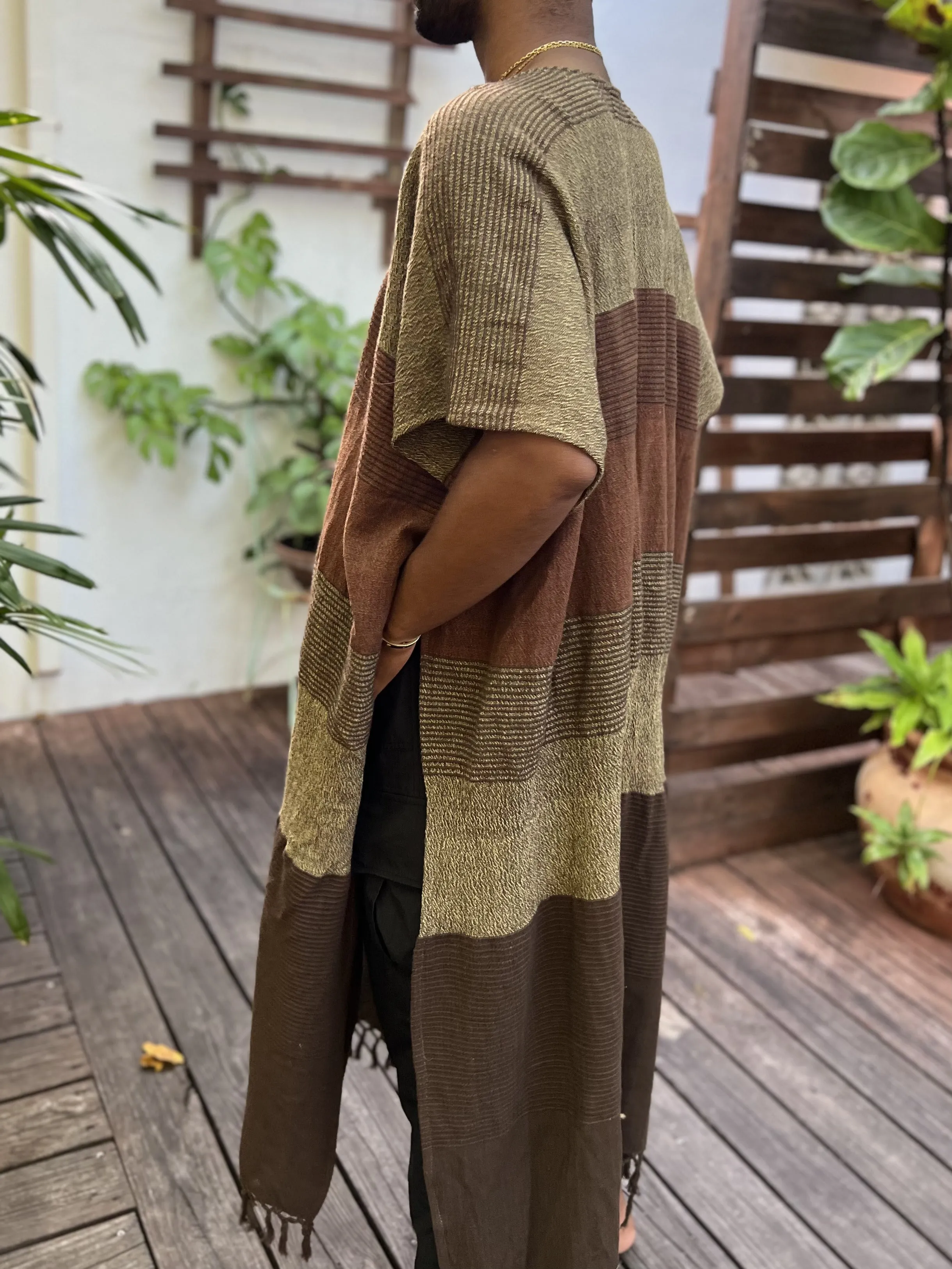 Clay | Handwoven Poncho | Him