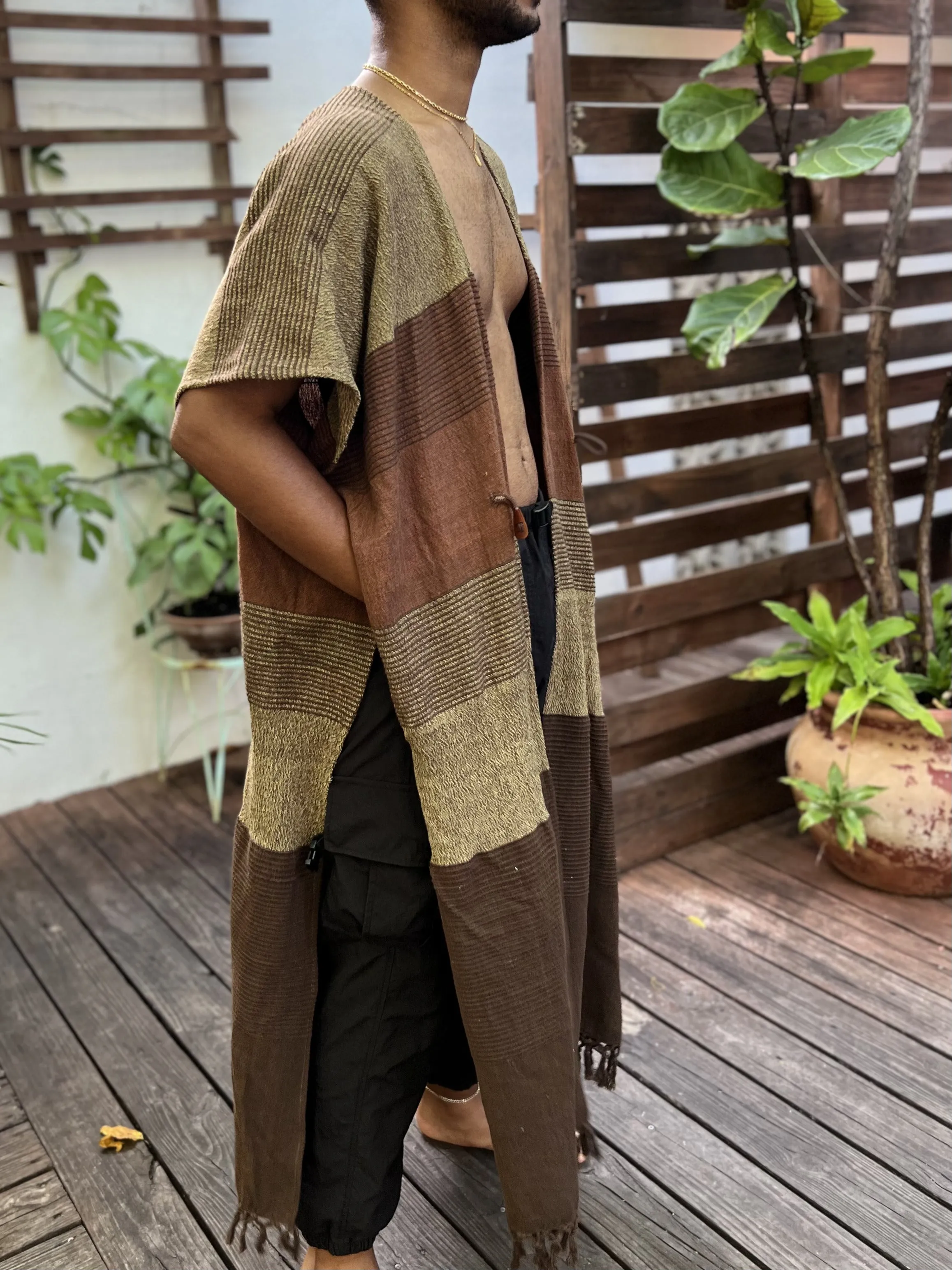 Clay | Handwoven Poncho | Him