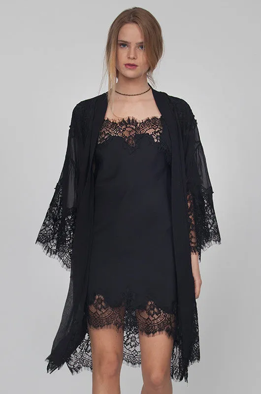 Coco Lace Silk Kimono