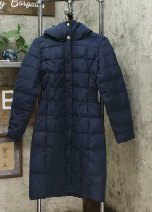 Cole Haan Women's Box Quilt Down Puffer Coat Navy XS