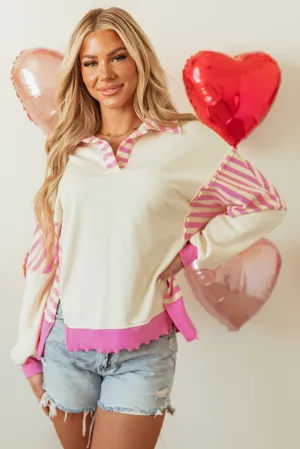 Collared French Terry Knit Top