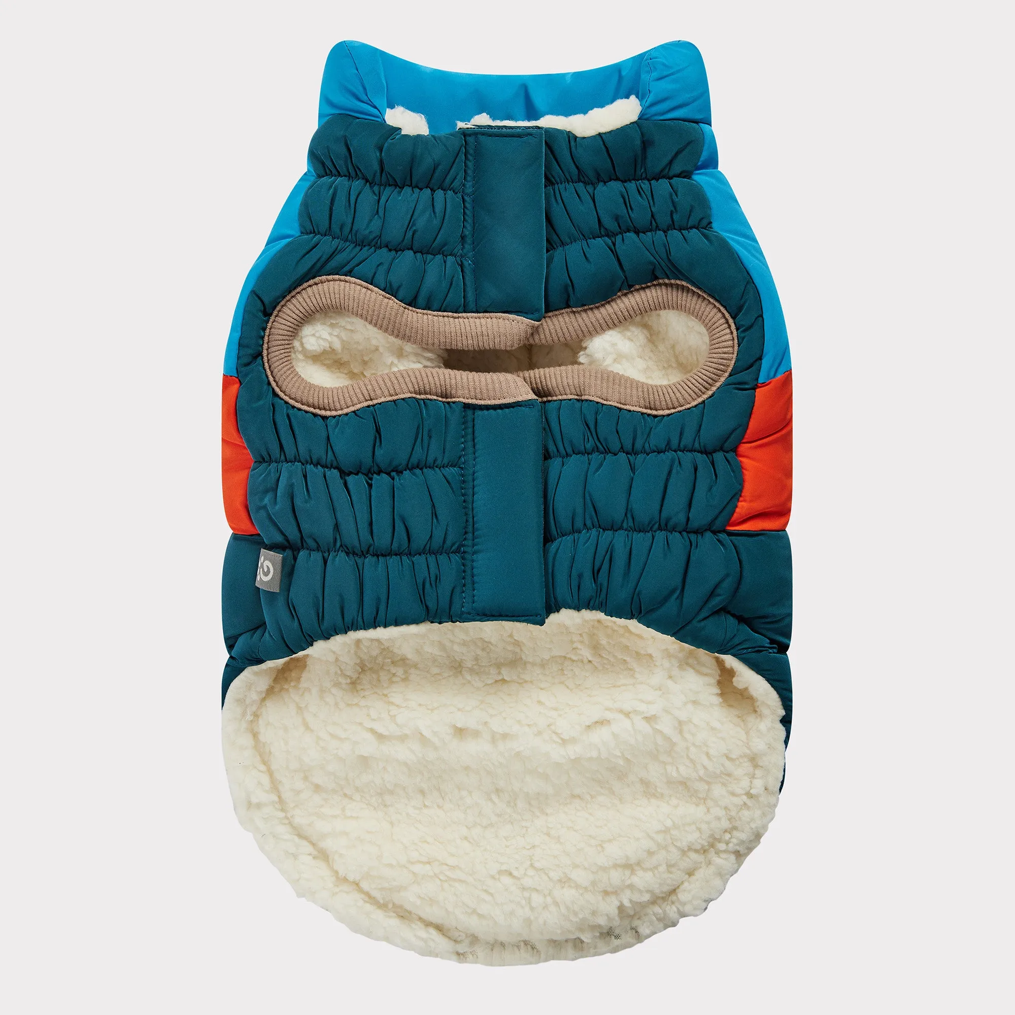 Color Block Dog Puffer | Dark Teal