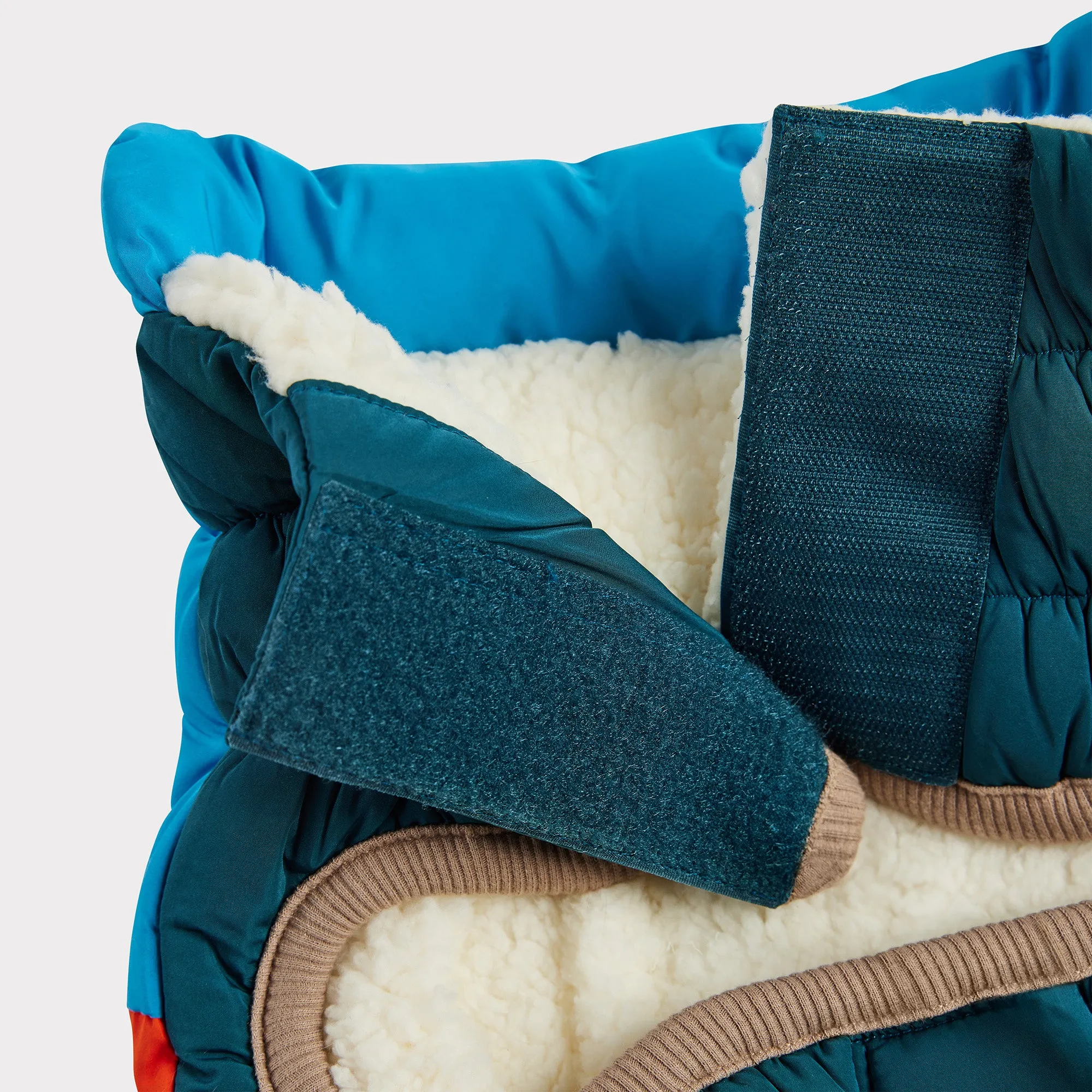 Color Block Dog Puffer | Dark Teal