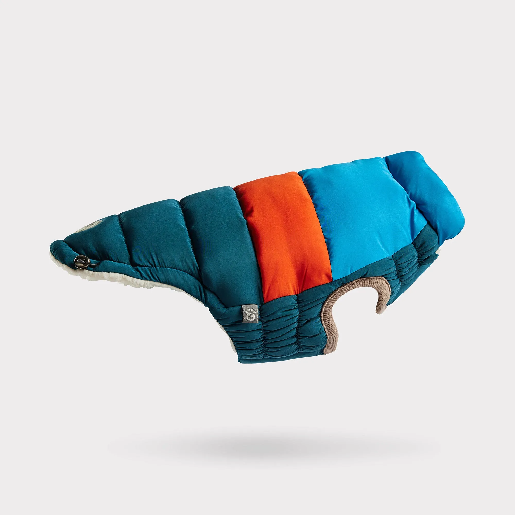 Color Block Dog Puffer | Dark Teal