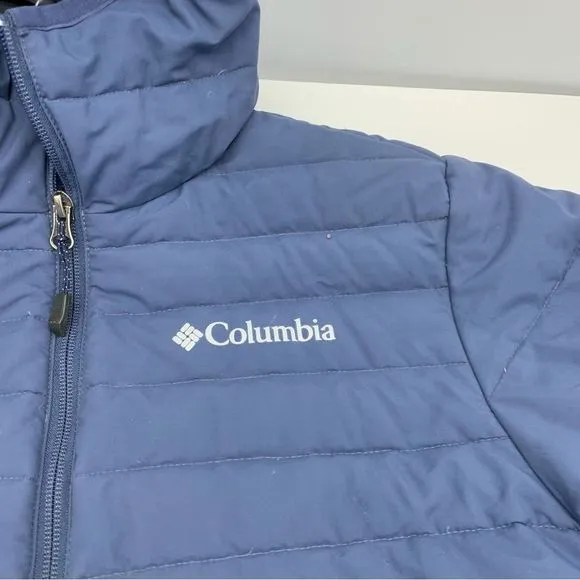 Columbia Turbodown Jacket Womens XS Goose Down Puffer Thermal Omni-Heat Hooded