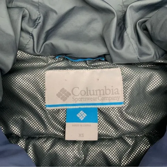 Columbia Turbodown Jacket Womens XS Goose Down Puffer Thermal Omni-Heat Hooded