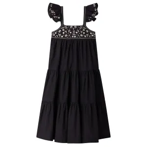 Cora Cherry Embroidered Dress