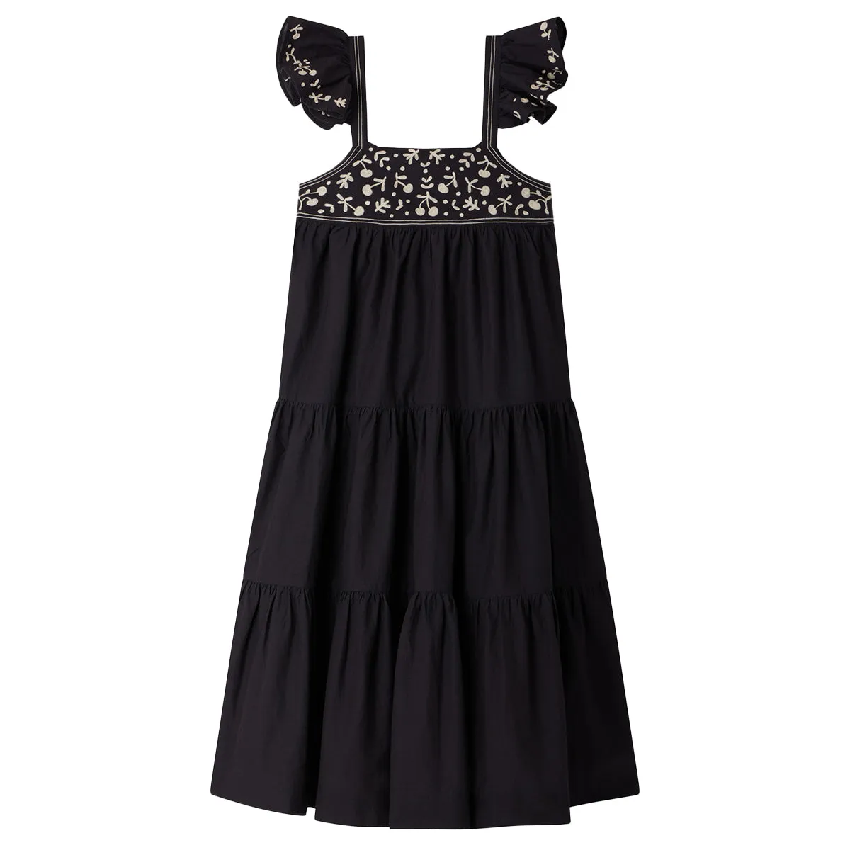Cora Cherry Embroidered Dress