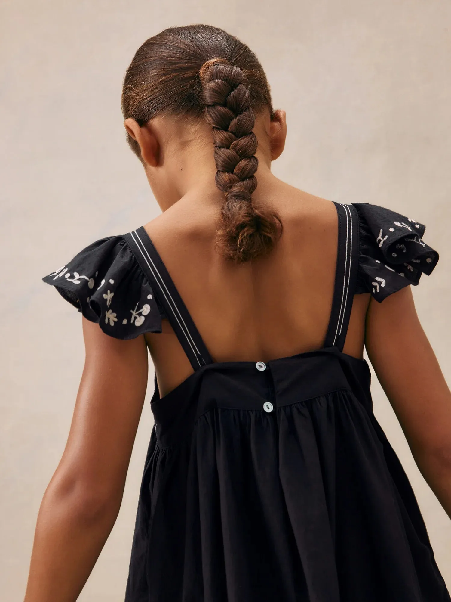 Cora Cherry Embroidered Dress