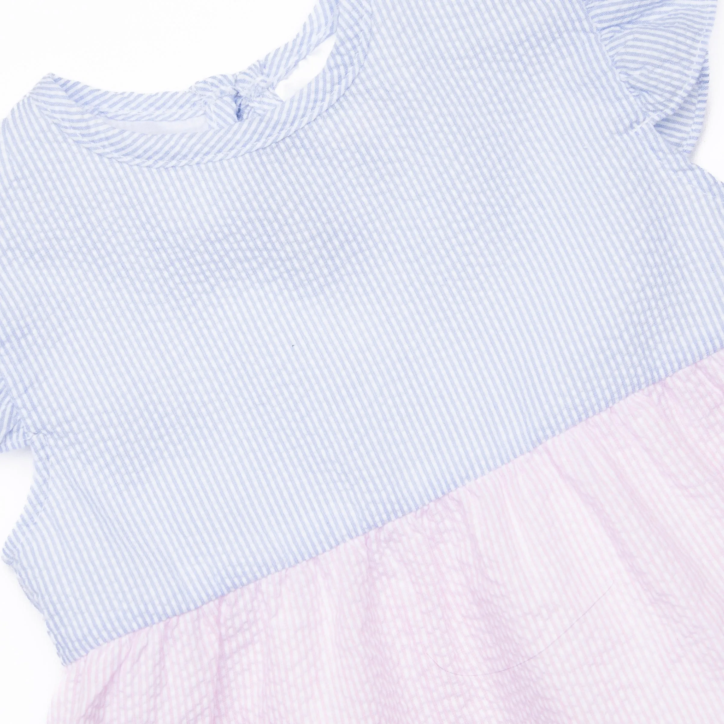 Cotton Candy Color Block Dress, Blue