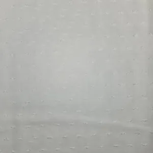 Cotton Lawn Swiss Dot White Solid